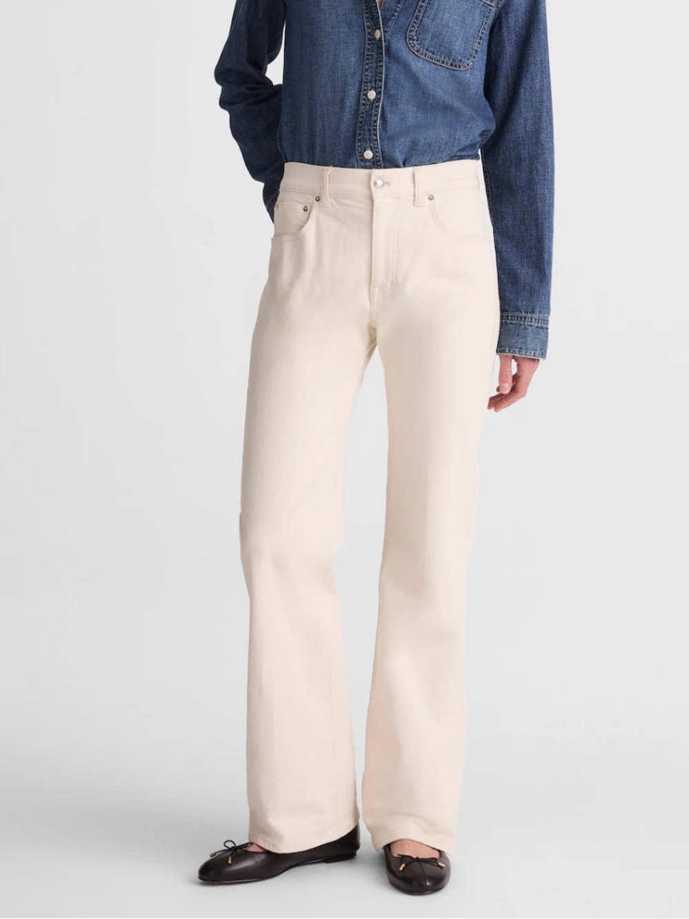 Madewell Relaxed Boot Cut Jeans NWT Size 29 Off White High Rise Full Length